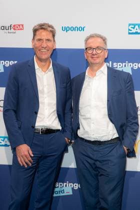 Axel Springer Award 2023 Thomas Fuhr and Michael Rauterkus at the Axel Springer Award 2023 in the Axel Springer New Building on 17 10 2023 in Berlin Copyright: xEventpressxKochanx