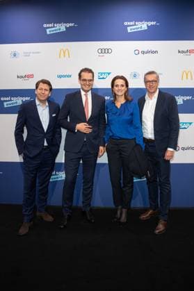 Axel Springer Award 2023 Jens Uwe Bornemann, Claudius Senst, Verena Pausder and Tonio Kröger at the Axel Springer Award 2023 in the Axel Springer New Building in Berlin on 17 10 2023 Copyright: xEventpressxKochanx