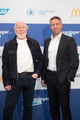 Axel Springer Award 2023 Hans Christian Boos and Dirk General Kuchel at the Axel Springer Award 2023 in the Axel Springer New Building on 17 10 2023 in Berlin Copyright: xEventpressxKochanx