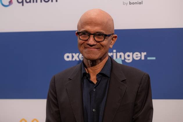 Axel Springer Award 2023 Satya Nadella at the Axel Springer Award 2023 in the Axel Springer New Building on 17 10 2023 in Berlin Copyright: xEventpressxKochanx