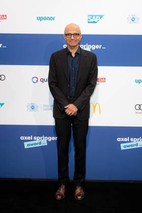 Axel Springer Award 2023 Satya Nadella at the Axel Springer Award 2023 in the Axel Springer New Building on 17 10 2023 in Berlin Copyright: xEventpressxKochanx
