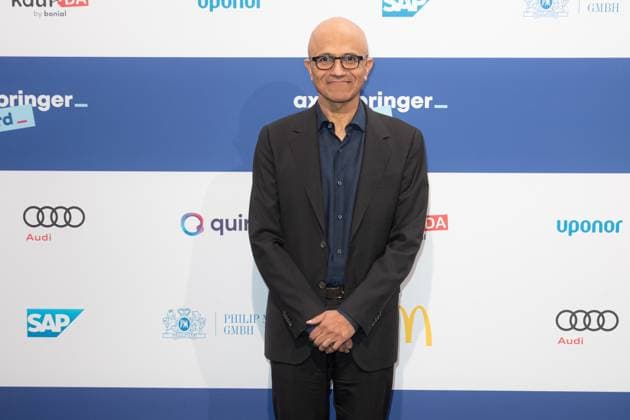 Axel Springer Award 2023 Satya Nadella at the Axel Springer Award 2023 in the Axel Springer New Building on 17 10 2023 in Berlin Copyright: xEventpressxKochanx