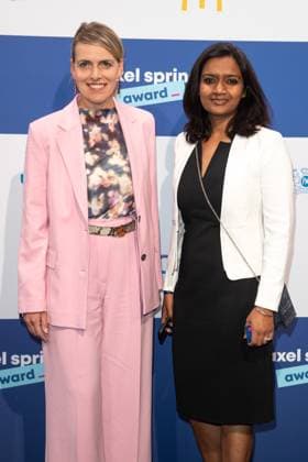 Axel Springer Award 2023 Kerstin Hoppe and Hasmeet Kaur at the Axel Springer Award 2023 in the Axel Springer New Building on 17 10 2023 in Berlin Copyright: xEventpressxKochanx