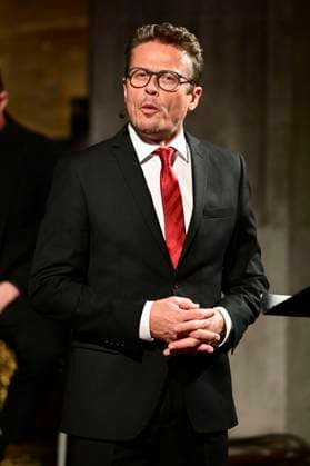 Roman Knizka at the literary chamber music evening with the piece In this country ¦ Germany 1923 The crisis year with Roman KniÅ¾ka and the wind quintet Opus 45 at the Kulturforum Synagoge Görlitz Görlitz, 17 10 2023 Foto:xM.xWehnertx xFuturexImagex knizka_3001
