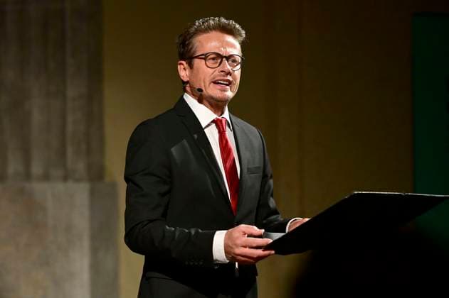 Roman Knizka at the literary chamber music evening with the piece In this country ¦ Germany 1923 The crisis year with Roman KniÅ¾ka and the wind quintet Opus 45 at the Kulturforum Synagoge Görlitz Görlitz, 17 10 2023 Foto:xM.xWehnertx xFuturexImagex knizka_3004