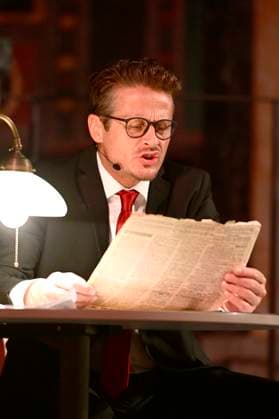 Roman Knizka at the literary chamber music evening with the piece In this country ¦ Germany 1923 The crisis year with Roman KniÅ¾ka and the wind quintet Opus 45 at the Kulturforum Synagoge Görlitz Görlitz, 17 10 2023 Foto:xM.xWehnertx xFuturexImagex knizka_3010