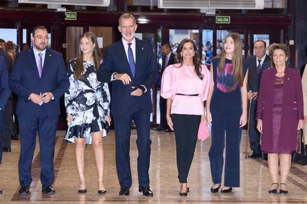 19-10-2023 Concert Princess of Asturias Leonor and King Felipe and Queen Letizia and Princess Sofia arrive in Oviedo on the eve of the 2023 Princess of Asturias award ceremony. No Spain Â  Copyright: xPPEx