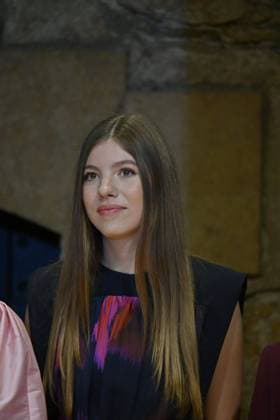 King Felipe VI and Queen Letizia with Princess Leonor and Infanta Sofia attend the concert of the Princess of Asturias Awards in Oviedo October 19, 2023 711 Antonio Quilez Cordon Press Spanish King Felipe VI and Letizia with Princess of Asturias Leonor de Borbon and Sofia de Borbon during