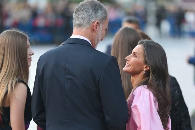 The King and Queen of Spain, the Princess of Asturias and Infanta Sofia preside over the 31st Princess of Asturias Awards Concert King Felipe VI and Queen Letizia arrive at the XXXI Princess of Asturias Awards Concert at the Auditorio Palacio de Congresos Principe Felipe on October 19, 2023 in Oviedo, Spain. Photo by Raul Terrel Europa Press ABACAPRESS.COM Oviedo Spain  Copyright: xEuropaxPress ABACAx 872467_016 EuropaxPress ABACAx 872467_016