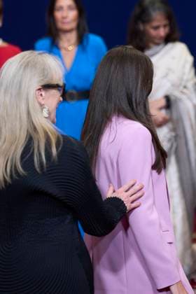 20-10-2023 Medals Princess Leonor and Queen Letizia and Princess Sofia and US actress Meryl Streep during the Princess Asturias awards at the Campoamor theatre in Oviedo No Spain Â  Copyright: xPPEx