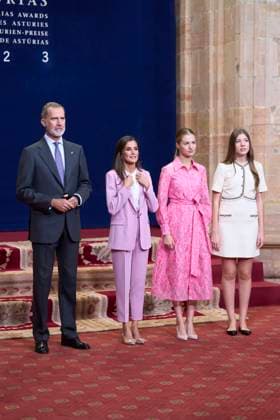 20-10-2023 Medals Princess Leonor and Queen Letizia and King Felipe and Princess Sofia during the Princess Asturias awards at the Campoamor theatre in Oviedo No Spain Â  Copyright: xPPEx