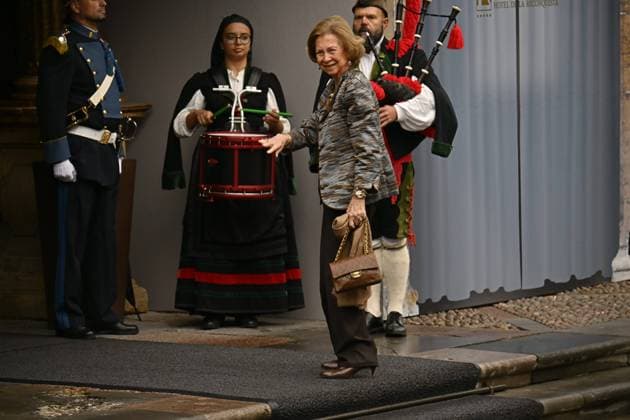 Queen Sofia de Borbon arriving to Oviedo, on Friday 23 October 2023 Cordon Press
