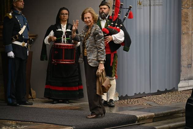 Queen Sofia de Borbon arriving to Oviedo, on Friday 23 October 2023 Cordon Press
