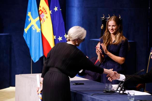 20-10-2023 Gala Princess Leonor and US actress Meryl Streep during the Princess Asturias awards gala at the Campoamor Theatre in Oviedo. No Spain Â  Copyright: xPPEx