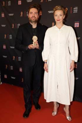 Mario Pfeifer and Patrycia Ziolkowska at the 34 Hessian Film and Cinema Award 2023 ceremony at the Alte Oper Frankfurt, 20 10 2023. Foto:xP.xBackx xFuturexImagex filmpreis_hessen_3055