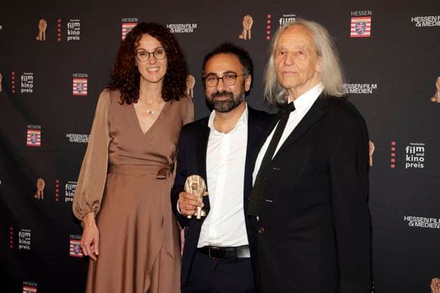 Angela Dorn, Behrooz Karamizade and Thomas Mauch at the 34 Hessian Film and Cinema Award 2023 ceremony at the Alte Oper Frankfurt, 20 10 2023. Foto:xP.xBackx xFuturexImagex filmpreis_hessen_3063