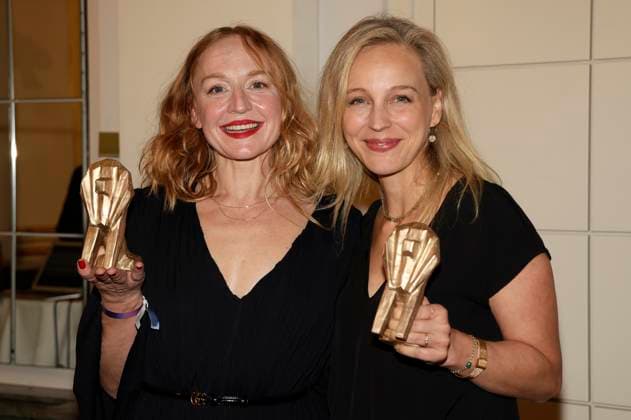 Brigitte Hobmeier and Petra Schmidt Schaller at the 34 Hessian Film and Cinema Award 2023 ceremony at the Alte Oper Frankfurt, 20 10 2023. Foto:xP.xBackx xFuturexImagex filmpreis_hessen_3084