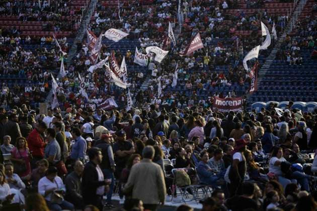 October 25, 2023, Mexico City, Mexico City, Mexico: MORENA party militants from different municipalities in the city attended the event organised by the party based at the Ciudad de los Deportes. Mexico City Mexico - ZUMAs310 20231025_zip_s310_018 Copyright: xLuisxExSalgadox