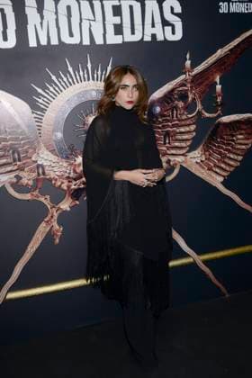 October 26, 2023, Mexico City, Ciudad de Mexico, Mexico: October 25, 2023, Mexico City, Mexico: Karla Farfo¡n Attends the black carpet of the season 2 Premiere of the 30 Monedas Tv Series by HBO, at Salon Barcelona. on October 25, 2023 in Mexico City, Mexico. Mexico City Mexico - ZUMAe321 20231026_zea_e321_009 Copyright: xCarlosxTischler xEyepixxGroupx