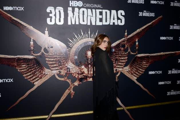 October 26, 2023, Mexico City, Ciudad de Mexico, Mexico: October 25, 2023, Mexico City, Mexico: Karla Farfo¡n Attends the black carpet of the season 2 Premiere of the 30 Monedas Tv Series by HBO, at Salon Barcelona. on October 25, 2023 in Mexico City, Mexico. Mexico City Mexico - ZUMAe321 20231026_zea_e321_013 Copyright: xCarlosxTischler xEyepixxGroupx
