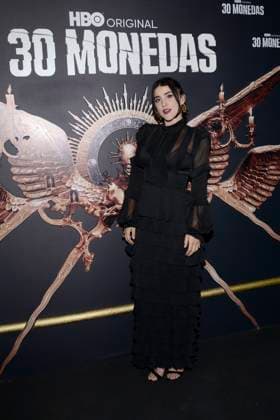 October 26, 2023, Mexico City, Ciudad de Mexico, Mexico: October 25, 2023, Mexico City, Mexico: Cassandra So¡nchez-Navarro Attends the black carpet of the season 2 Premiere of the 30 Monedas Tv Series by HBO, at Salon Barcelona. on October 25, 2023 in Mexico City, Mexico. Mexico City Mexico - ZUMAe321 20231026_zea_e321_017 Copyright: xCarlosxTischler xEyepixxGroupx