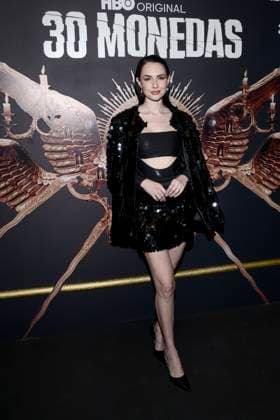 October 26, 2023, Mexico City, Ciudad de Mexico, Mexico: October 25, 2023, Mexico City, Mexico: Paulina Burrola Attends the black carpet of the season 2 Premiere of the 30 Monedas Tv Series by HBO, at Salon Barcelona. on October 25, 2023 in Mexico City, Mexico. Mexico City Mexico - ZUMAe321 20231026_zea_e321_026 Copyright: xCarlosxTischler xEyepixxGroupx