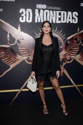 October 26, 2023, Mexico City, Ciudad de Mexico, Mexico: October 25, 2023, Mexico City, Mexico: Vanessa Lo³pez Attends the black carpet of the season 2 Premiere of the 30 Monedas Tv Series by HBO, at Salon Barcelona. on October 25, 2023 in Mexico City, Mexico. Mexico City Mexico - ZUMAe321 20231026_zea_e321_037 Copyright: xCarlosxTischler xEyepixxGroupx
