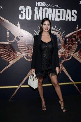 October 26, 2023, Mexico City, Ciudad de Mexico, Mexico: October 25, 2023, Mexico City, Mexico: Vanessa Lo³pez Attends the black carpet of the season 2 Premiere of the 30 Monedas Tv Series by HBO, at Salon Barcelona. on October 25, 2023 in Mexico City, Mexico. Mexico City Mexico - ZUMAe321 20231026_zea_e321_038 Copyright: xCarlosxTischler xEyepixxGroupx