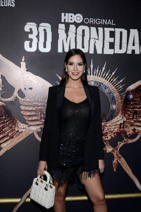 October 26, 2023, Mexico City, Ciudad de Mexico, Mexico: October 25, 2023, Mexico City, Mexico: Vanessa Lo³pez Attends the black carpet of the season 2 Premiere of the 30 Monedas Tv Series by HBO, at Salon Barcelona. on October 25, 2023 in Mexico City, Mexico. Mexico City Mexico - ZUMAe321 20231026_zea_e321_044 Copyright: xCarlosxTischler xEyepixxGroupx