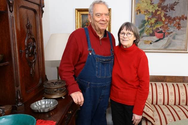 RECORD DATE NOT STATED Silvia und Lutz Riemann in ihrem Haus bei Stralsund *** Silvia and Lutz Riemann in their house near Stralsund