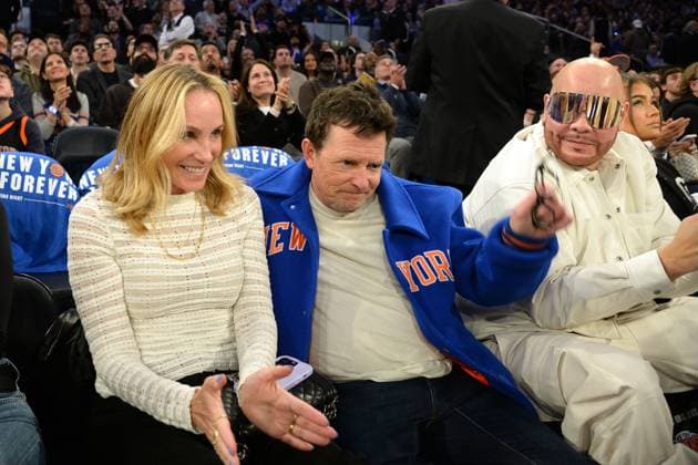 Bilder des Jahres 2023, Entertainment 10 Oktober Entertainment Themen der Woche KW43 Celebrities at the watch the visiting Boston Celtics play the New York Knicks at Madison Square Garden. Featuring: Tracy Pollan, Michael J. Fox, Fat Joe Where: New York, New York, United States When: 25 Oct 2023 Credit: Michael Simon startraksphoto.com EDITORIAL USE ONLY. NOT FOR USE BY NEWSPAPERS BASED IN THE UK. Copyright: xMICHAELxSIMONx 53155065