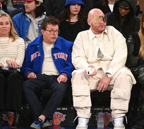 Celebrities at the watch the visiting Boston Celtics play the New York Knicks at Madison Square Garden. Featuring: Tracy Pollan, Michael J. Fox, Fat Joe Where: New York, New York, United States When: 25 Oct 2023 Credit: Michael Simon startraksphoto.com EDITORIAL USE ONLY. NOT FOR USE BY NEWSPAPERS BASED IN THE UK. Copyright: xMICHAELxSIMONx 53155027