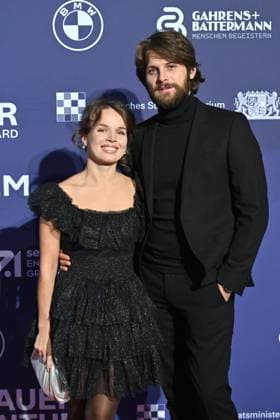 Darya Birnstiel and Philip Birnstiel both actors , Red Carpet,Blue Panther Ð TV and Streaming Award 2023 on 25 10 2023 at BMW World Munich