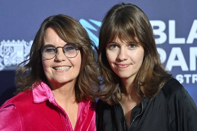 Caroline LINK director , with daughter Pauline, Red Carpet,Blue Panther Ð TV and Streaming Award 2023 on 25 10 2023 at BMW Welt Munich.