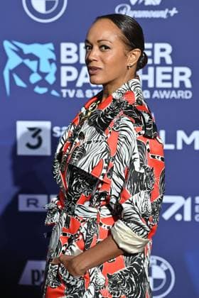 Milka Loff Fernandes actress and presenter , single image,cropped single image,half figure,half figure red carpet,blue panther Ð TV and streaming award 2023 on 25 10 2023 at BMW Welt Munich