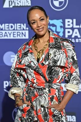 Milka Loff Fernandes actress and presenter , single image,cropped single image,half figure,half figure red carpet,blue panther Ð TV and streaming award 2023 on 25 10 2023 at BMW Welt Munich