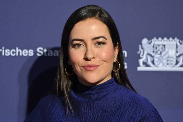 Aline ABBOUD presenter , single image,cropped single image,portraet,portrait,portrait red carpet,blue panther Ð TV and Streaming Award 2023 on 25 10 2023 at BMW World Munich