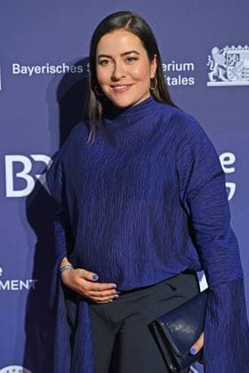 Aline ABBOUD presenter , single image,cropped single image,half figure,half figure red carpet,blue panther Ð TV and Streaming Award 2023 on 25 10 2023 at BMW World Munich