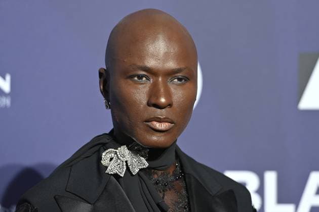 Model Papis Loveday, single image,cropped single image,portrait,portrait red carpet,blue panther Ð TV and streaming award 2023 on 25 10 2023 at BMW Welt Muenchen