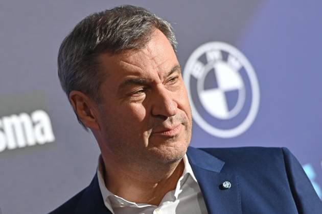 Markus SOEDER Prime Minister of Bavaria and CSU Chairman single image,cropped single image,portrait,portrait red carpet,blue panther Ð TV and Streaming Award 2023 on 25 10 2023 at BMW World Munich