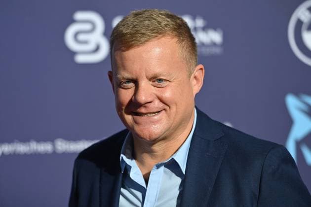 Marc BATOR presenter , single image,cropped single image,portrait,portrait red carpet,blue panther Ð TV and Streaming Award 2023 on 25 10 2023 at BMW World Munich