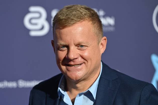 Marc BATOR presenter , single image,cropped single image,portrait,portrait red carpet,blue panther Ð TV and Streaming Award 2023 on 25 10 2023 at BMW World Munich