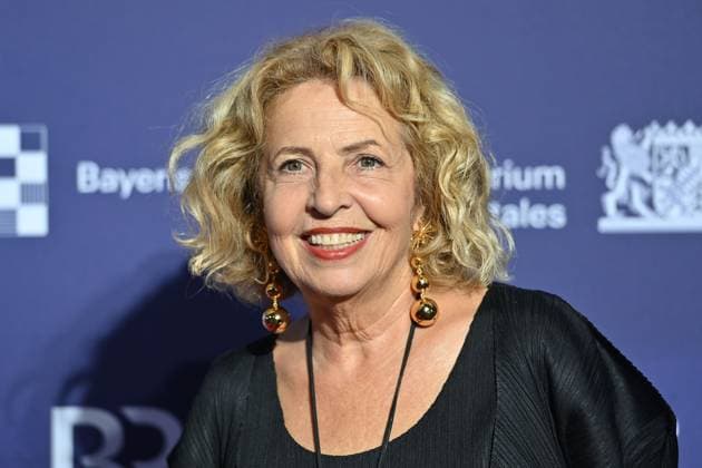 Michaela MAY actress , single image,cropped single image,portrait,portrait red carpet,blue panther Ð TV and Streaming Award 2023 on 25 10 2023 at BMW World Munich