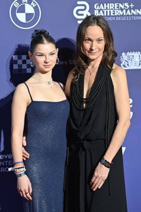 Jeanette Hain actress with daughter Malou Red Carpet,Blue Panther Ð TV and Streaming Award 2023 on 25 10 2023 at BMW World Munich