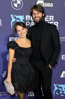 Darya Birnstiel with husband Philip Birnstiel at the presentation of the Blue Panther TV Streaming Award 2023 at BMW Welt Munich, 25 10 2023 Foto:xF.xKernx xFuturexImagex panther_5906