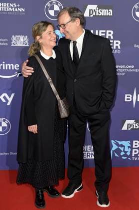 Rainer Bock with his wife Christina Scholz at the presentation of the Blue Panther TV Streaming Award 2023 at BMW Welt Munich, 25 10 2023 Foto:xF.xKernx xFuturexImagex panther_6417