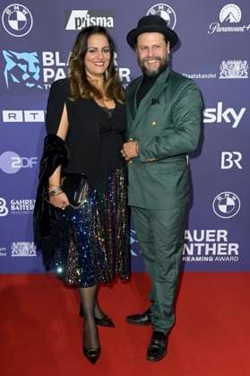 Manuel Cortez with girlfriend Saina Bayatpour at the award ceremony of the Blue Panther TV Streaming Award 2023 in the BMW World Munich, 25 10 2023 Foto:xF.xKernx xFuturexImagex panther_6607