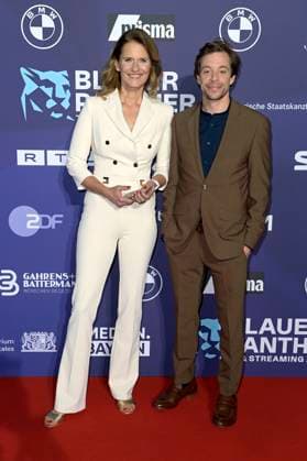 Katrin Müller Hohenstein and Tobias Tobi Krell at the presentation of the Blue Panther TV Streaming Award 2023 at BMW Welt Munich, 25 10 2023 Foto:xF.xKernx xFuturexImagex panther_7012