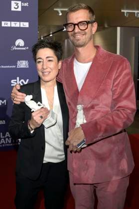 Dunja Hayali and Joko Winterscheidt at the presentation of the Blue Panther TV Streaming Award 2023 at BMW Welt Munich, 25 10 2023 Foto:xF.xKernx xFuturexImagex panther_7641