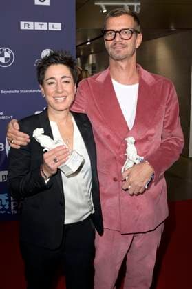 Dunja Hayali and Joko Winterscheidt at the presentation of the Blue Panther TV Streaming Award 2023 at BMW Welt Munich, 25 10 2023 Foto:xF.xKernx xFuturexImagex panther_7666
